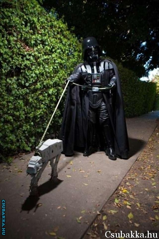 Napi fárasztó reggeli fárasztó Darth Vader kép elvont elvetemült sétáltatás lépegető star wars