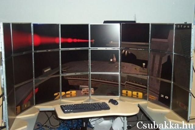 Megszállottaknak meszállottaknak monitorok hatalmas számítógép elvetemült nem aprózza képernyők játék