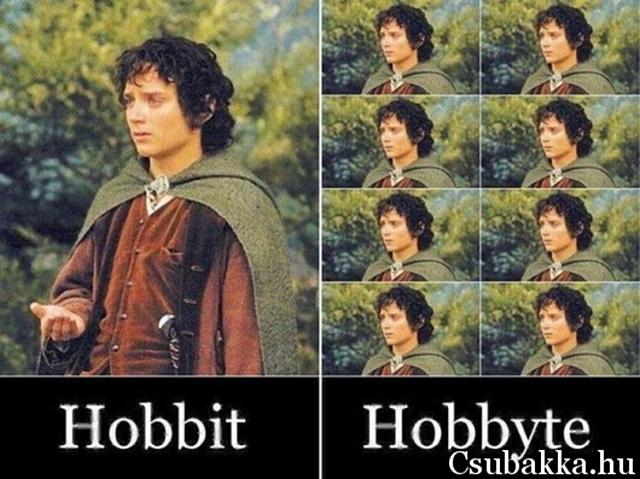 Hobbit - Hobbyte elvetemült informatika vicces elvont Hobbyte Hobbit kép