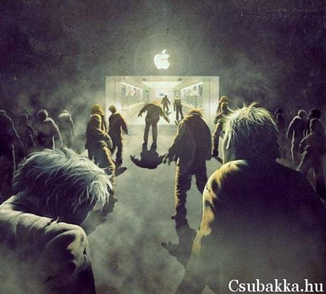 Apple zombik zombi ötletes ember elvetemült apple megszállott