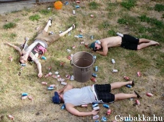Nagy buli volt buli részeg alszik elvetemült emberek sör