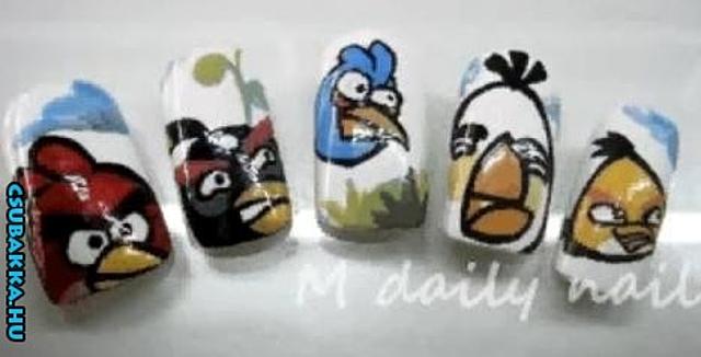 Angry Birds körmök Angry Birds körömdíszítés cikk delina.hu Angry Birds körmök érdekesség