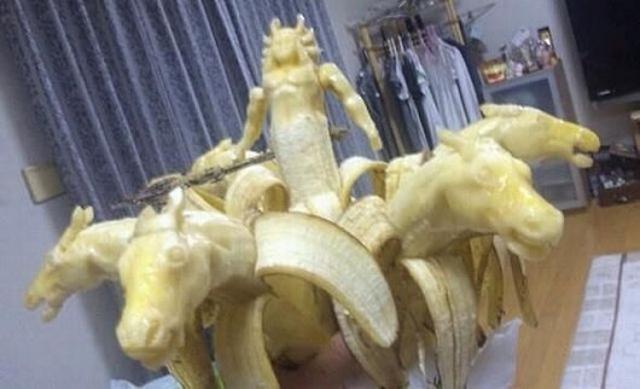 Valaki nagyon ráért pihent banán kép Valaki nagyon ráért alkotás