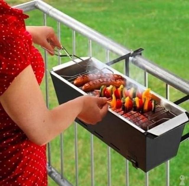 Panel grill grill kompakt panel erkély sütés ötletes