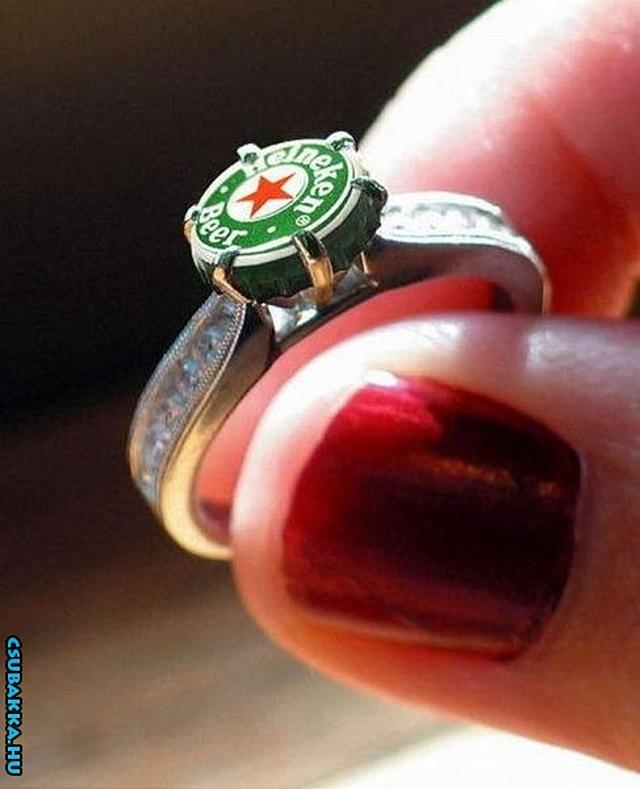 Eljegyzési gyűrű - level: Heineken :) heineken sör eljegyzési gyűrű érdekes levél