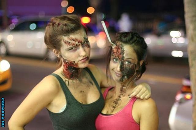 Feltűnő smink csajoknak Képek makeup feltűnő vicces beteg zombi smink