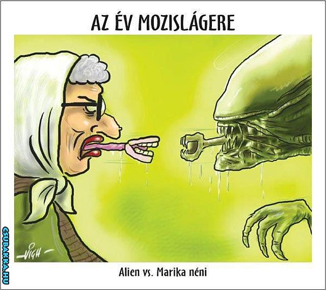 Mozipremier: Alien vs Marika néni  marika néni mozi vicces képek alien beteg