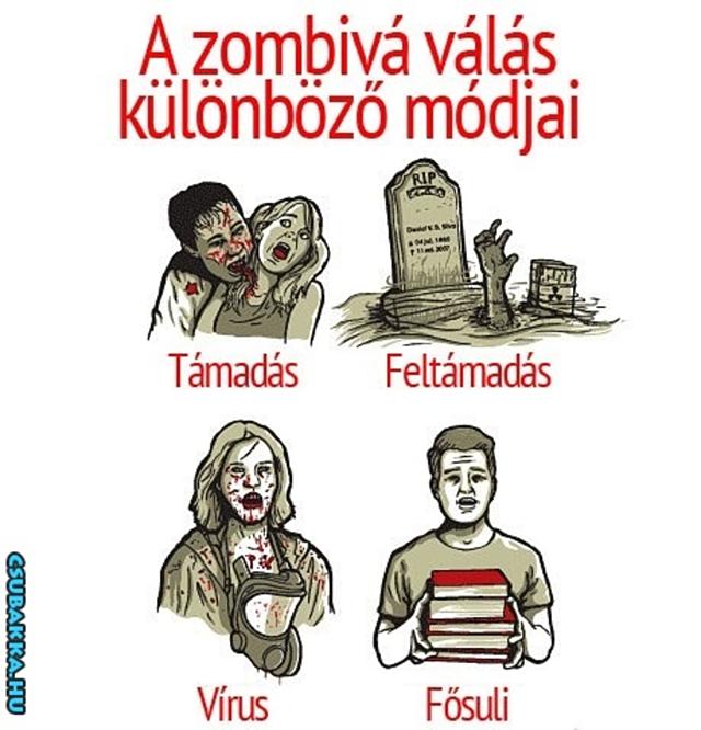 Hogyan legyél zombi laza zombi fősuli vicces képek