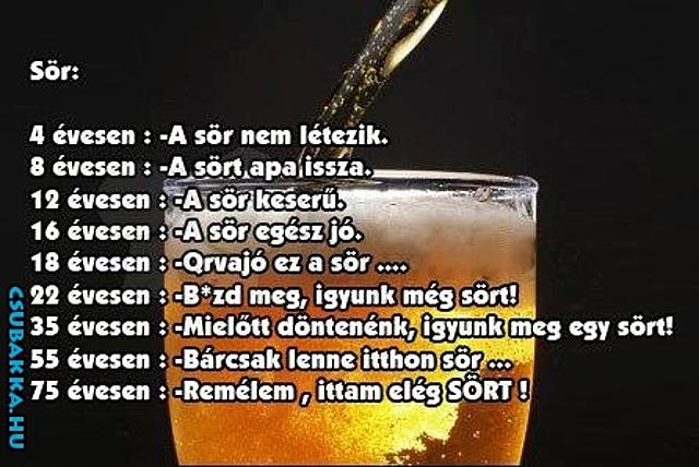 A sör :) életkor alkohol érdekes sör vicces képek