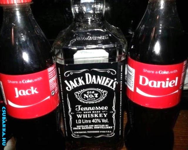 Összetartozás :) Képek vicces Jack Daniel whiskey coca cola