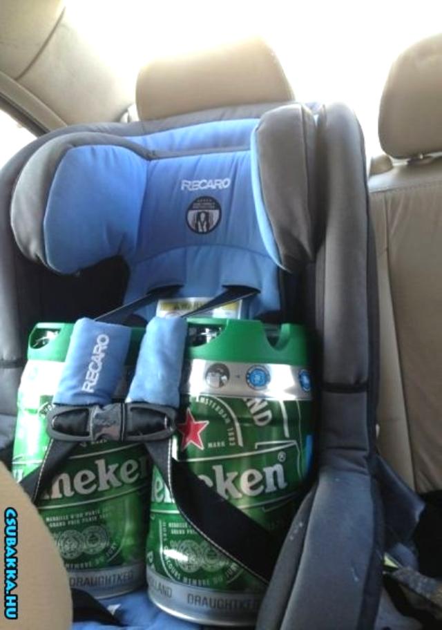 Így már biztonságban vannak a kicsikéim :) Képek vicces sör gyerekülés alkohol