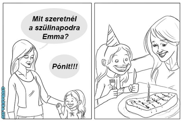 Mit szeretnél a szülinapodra Emma? születésnap póni Képek vicces