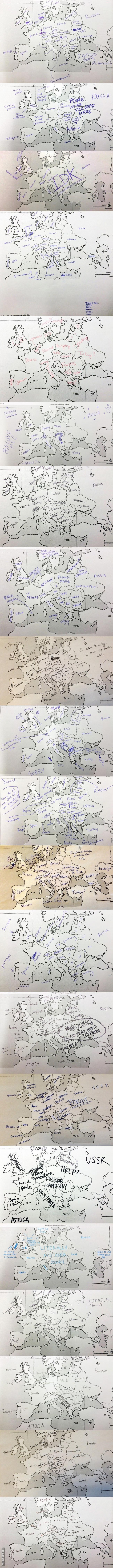 Így töltik ki az amerikai diákok az Európa vaktérképet Amerika vaktérkép Képek európa diákok