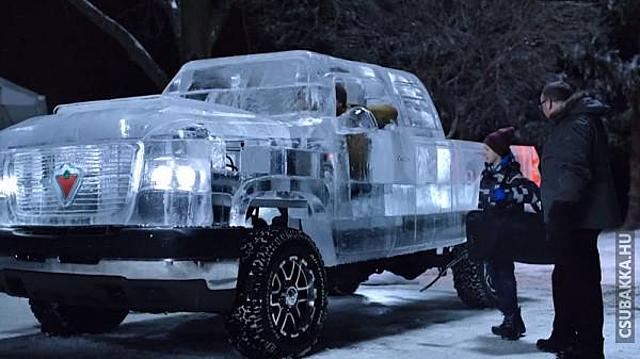 Autó jég kasztnival - Beteg! :) érdekes autó vicces jég Képek