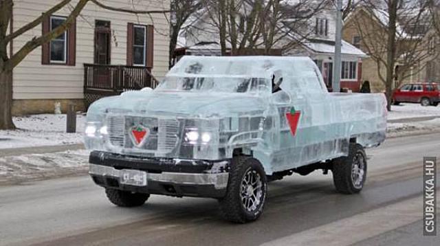 Autó jég kasztnival - Beteg! :) érdekes Képek jég vicces autó