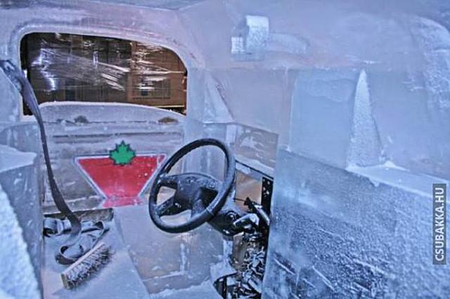 Autó jég kasztnival - Beteg! :) Képek vicces autó jég érdekes