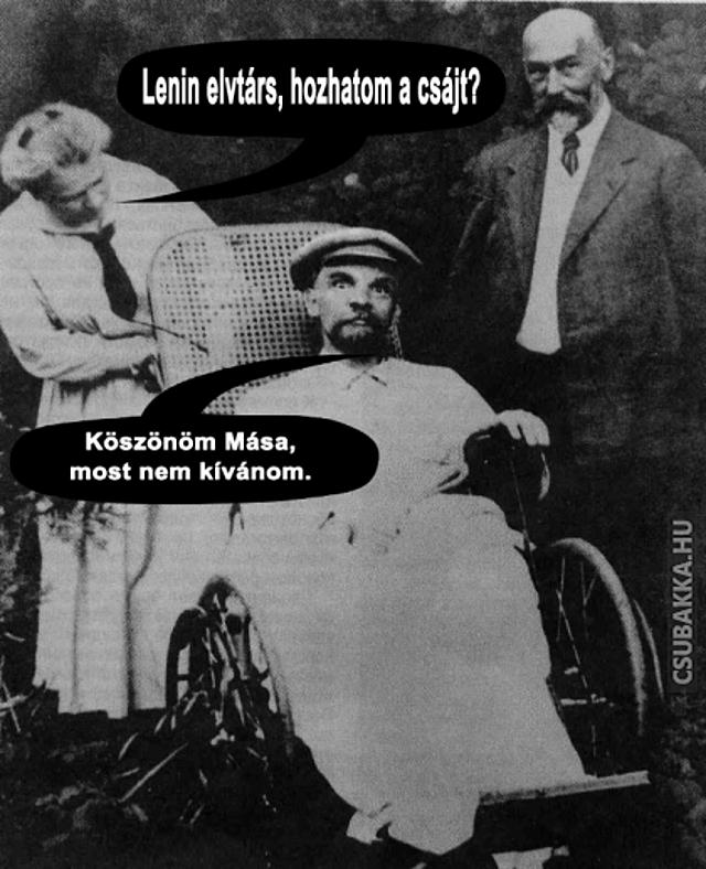 Lenin nem érezte jól magát. vicces teázol Képek Lenin csajozás