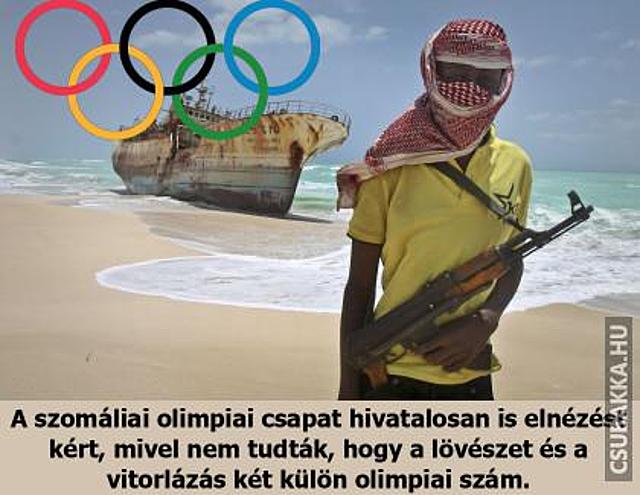 Tévedni és kalózkodni, emberi dolog :) olimpia vicces Képek kalóz Szomália