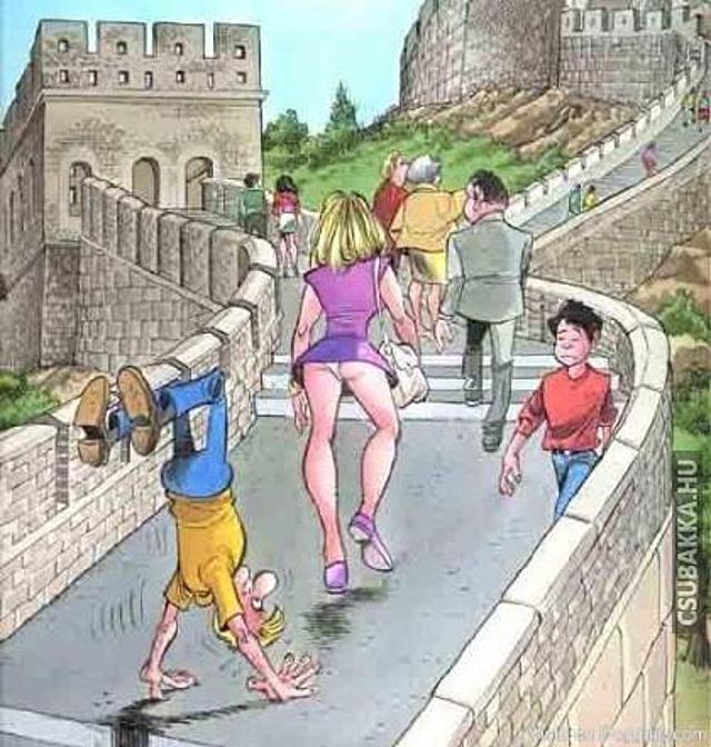 Az első ember, aki kézen járva ment végig a kínai nagy falon, a motiváció megvolt :D kínai Képek nagy fal kukkoló vicces