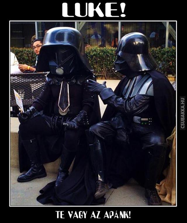 Amikor nem kell apasági teszt... :D star wars Képek Darth Vader luke