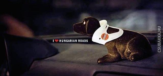 Ennek nem kell címet adni, a kép magáért beszél! utak Képek magyar bólogató kutya