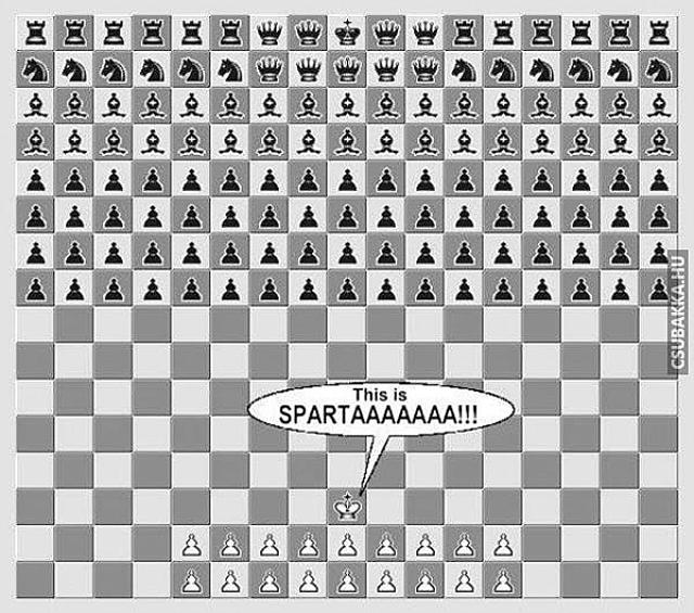 Már az ókori görögök is tudták, a sakktábla sokkal nagyobb, a kihívás pedig spártai :D Képek spártai sakk