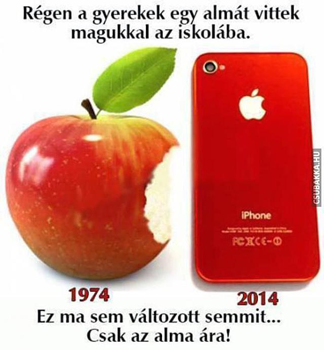 Az alma örökké elkísér! :) iphone alma iskola vicces Képek uzsonna