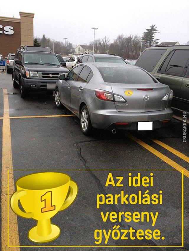Így kell parkolni! Vagy mégsem? :) fail Képek parkolás