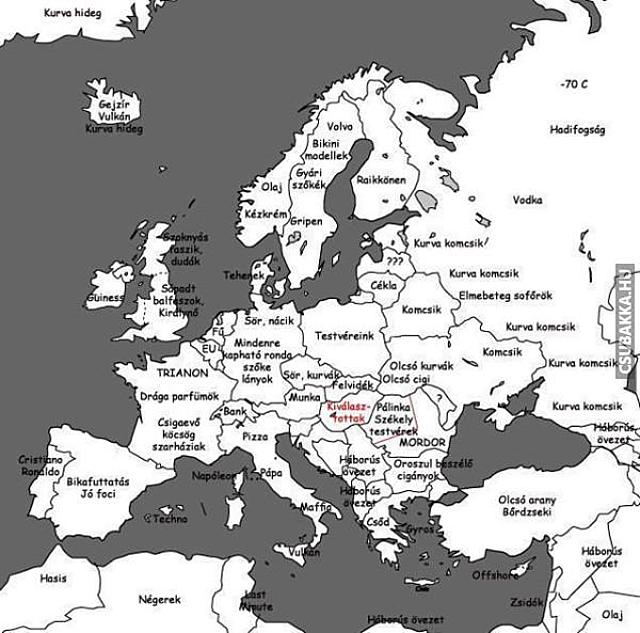 Európa magyar szemmel európa vicces képek magyarok térkép