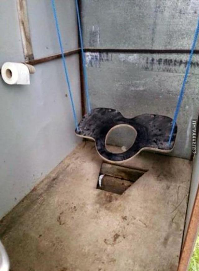 Házi készítésű angol WC :) egyedi toalett WC házilag hinta a WC-ben