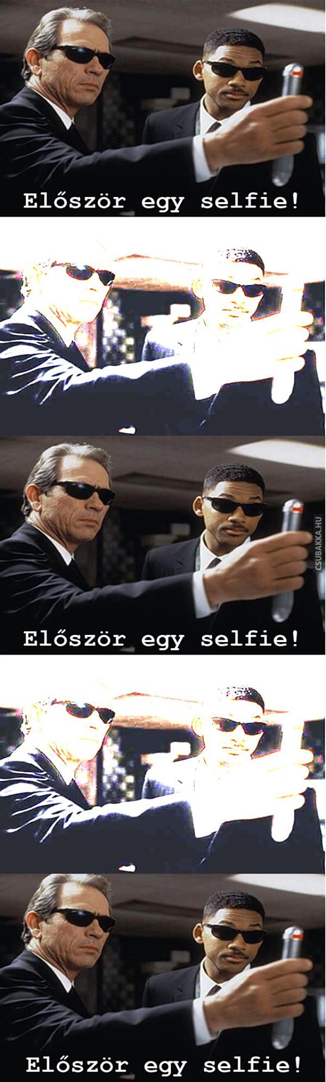 MIB neutralizálás :) man in black MIB selfie neutralizálás