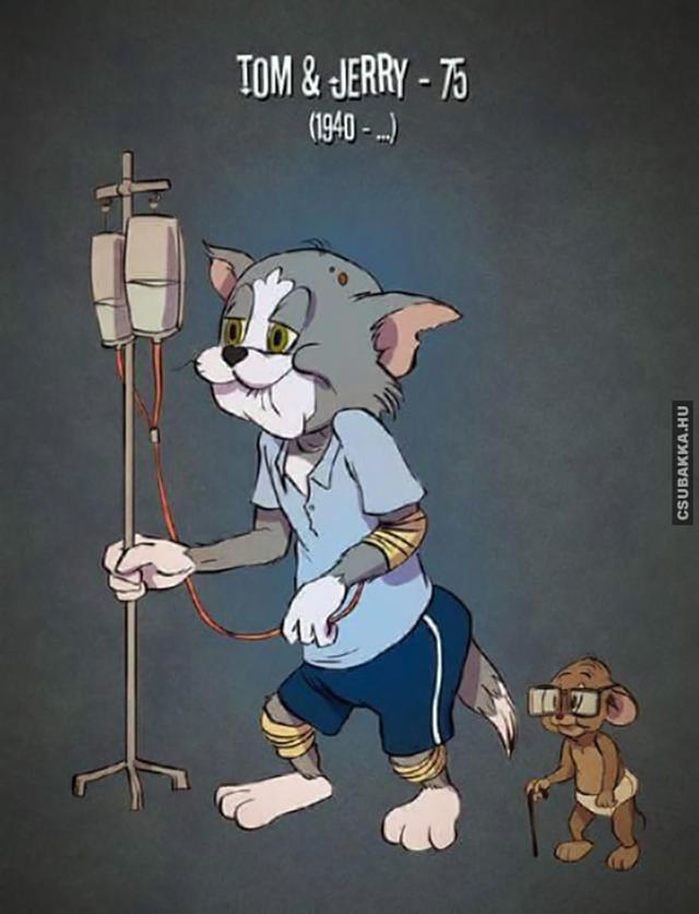 Megöregedtek, de ma is olyan fürgék, mint régen :) Tom és Jerry